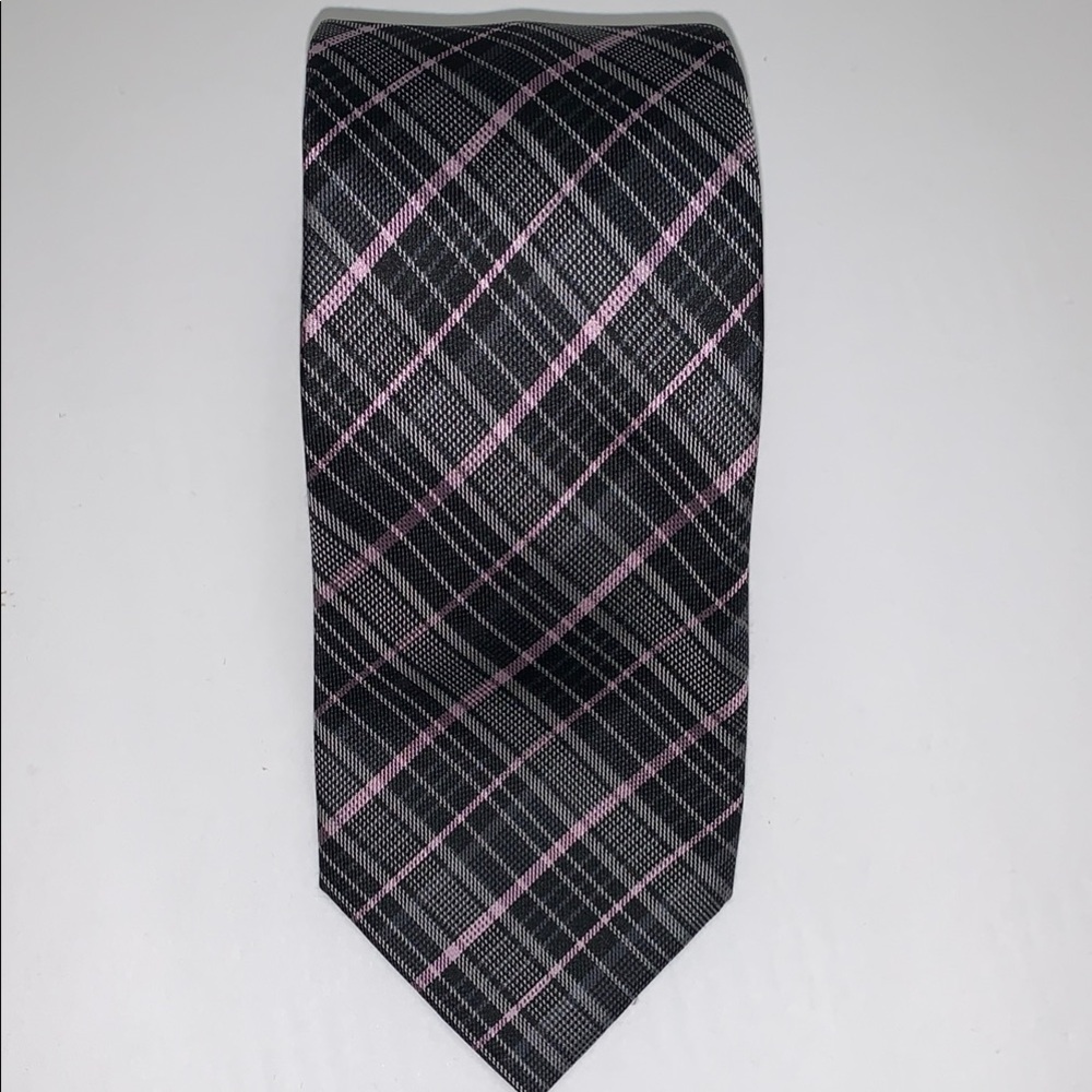 Michael Kors Black and Pink Silk Tie